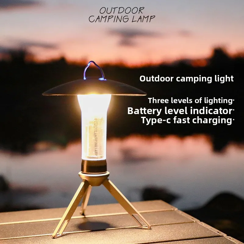 

LED Camping Tent Light USB Rechargeable 3 Lighting Modes Camping Lantern Waterproof Flashlight Tent Camping Supplies Light
