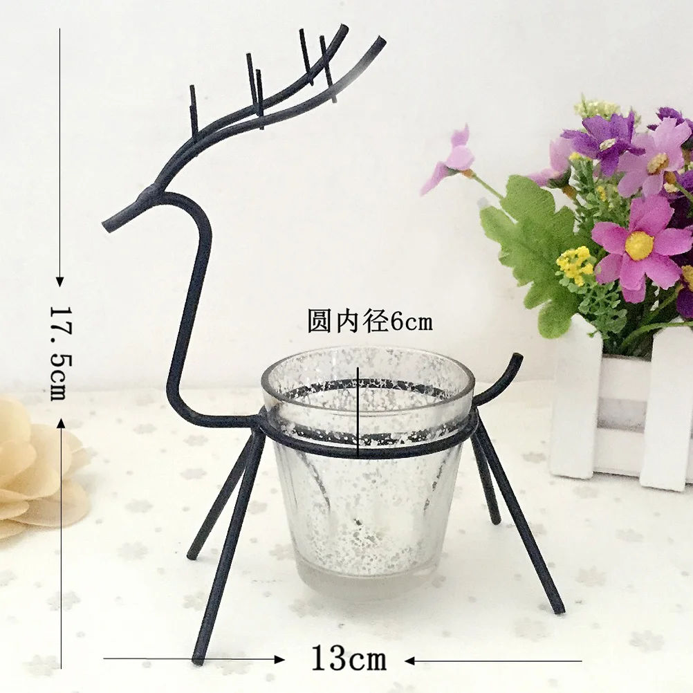 

Elk Holders Iron Black Rust Resistant Table Desk Decor For Wedding Christmas Party Home Aromatherapy