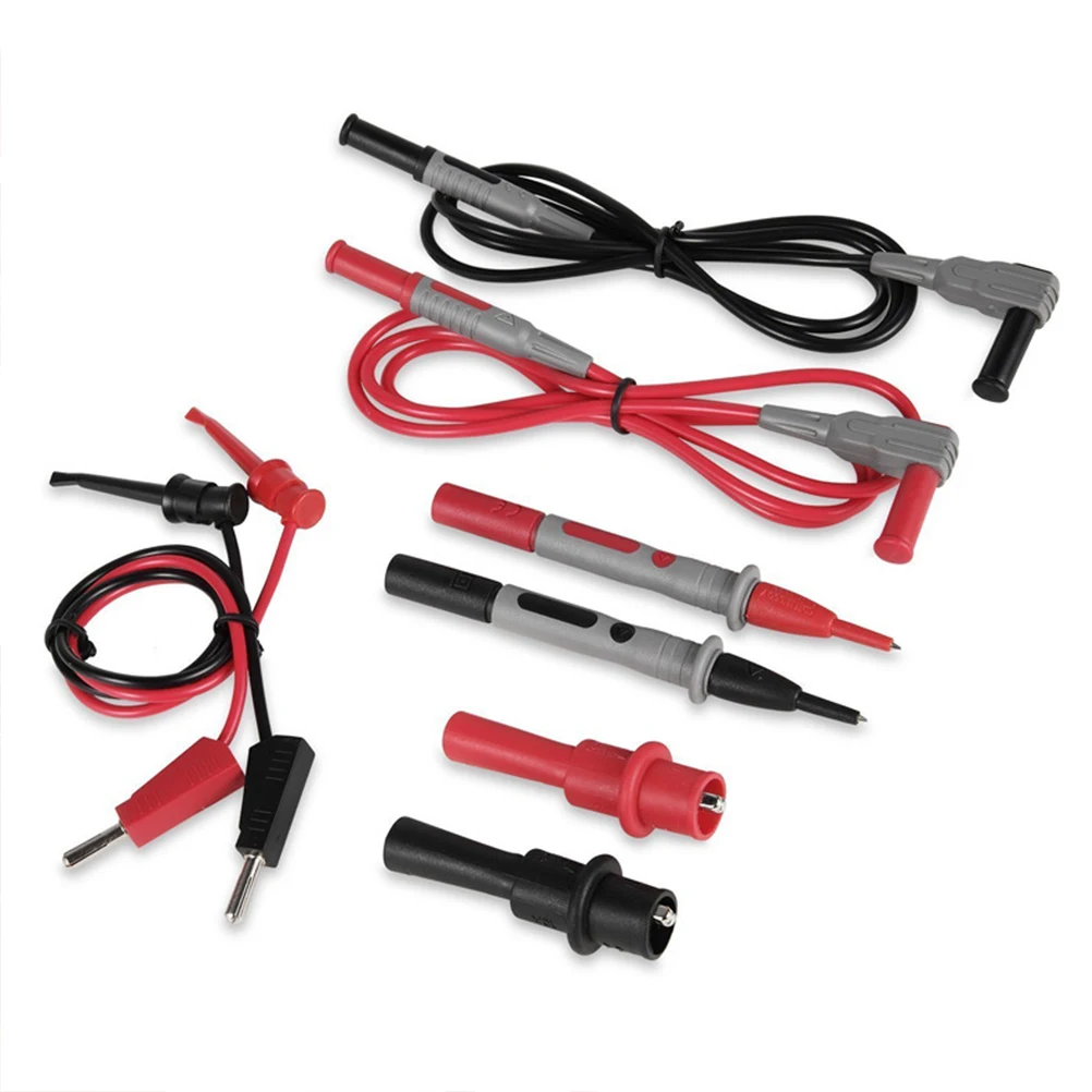 

Electronic Test Leads Kit Multimeter Leads Alligator Clips Automotive Test Lead Red Removable Tips Banana Plugs Spade Terminal