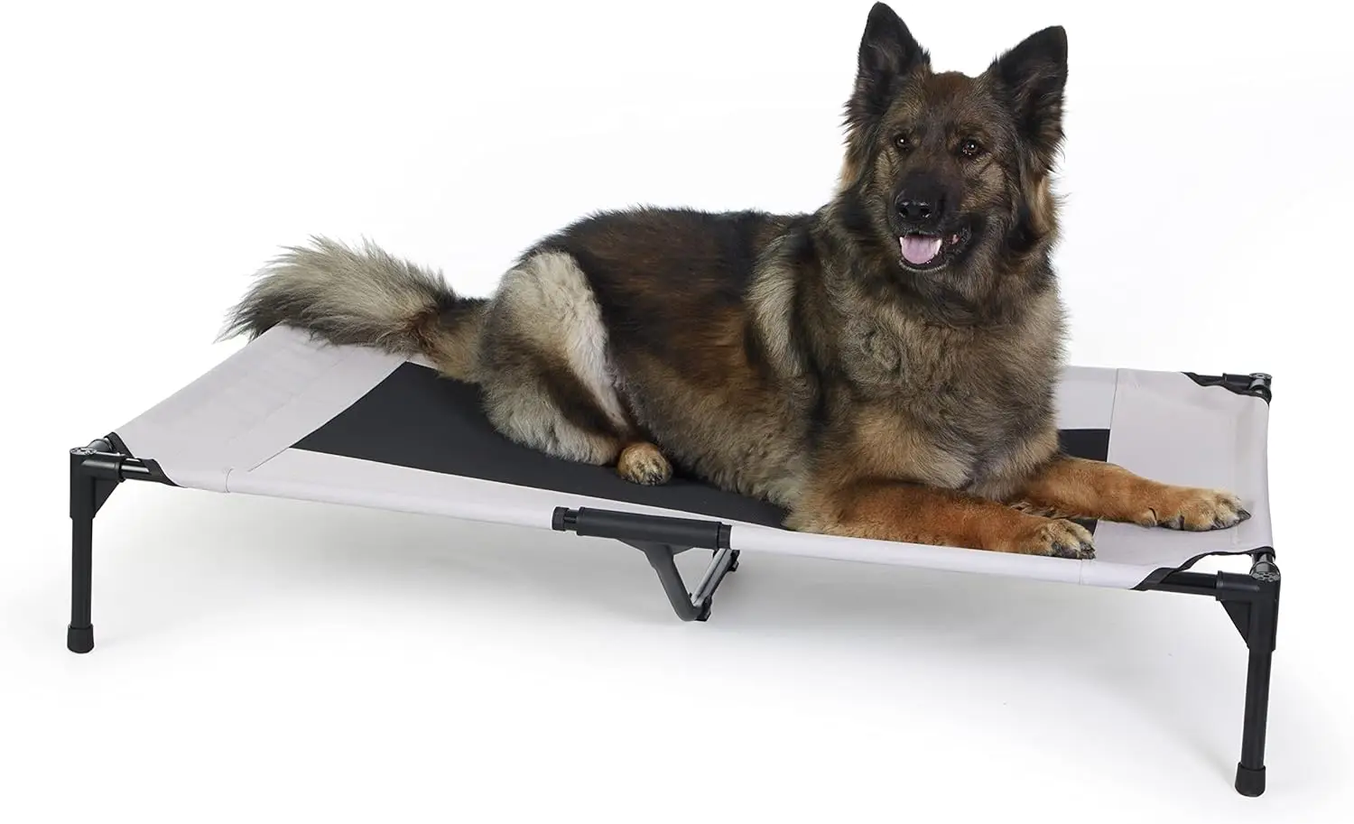 

Elevated Dog Cot for Large Breeds, Breathable Mesh & Metal Frame, Portable & Collapsible, Extra-Large 50x32in