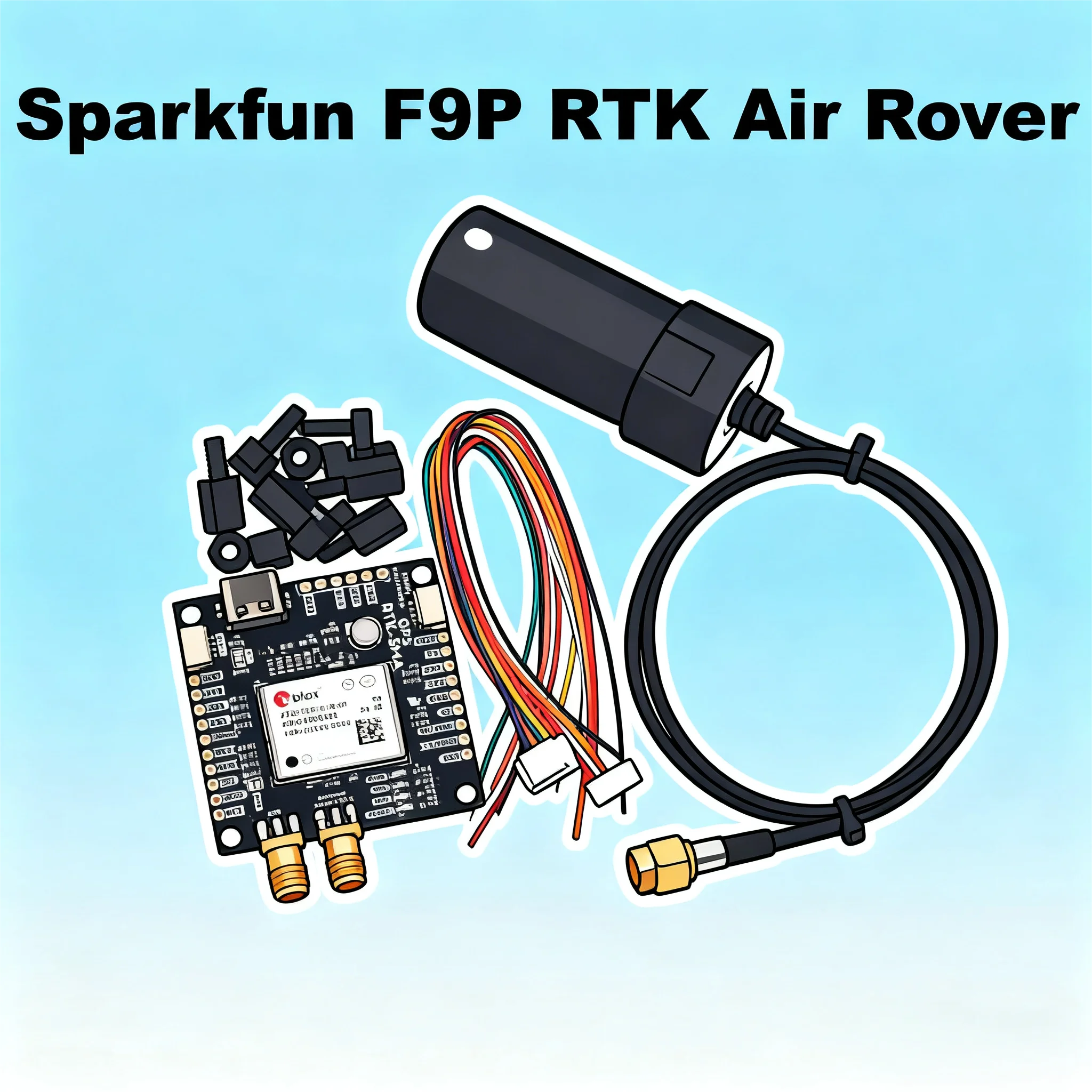 

Плата BCUBE SparkFun GPS RTK2 ZED F9P Qwiic Высокоточный БПЛА серии GNSS Ardupilot Pixhawk PX4 FPV AutoPilot управление полетом