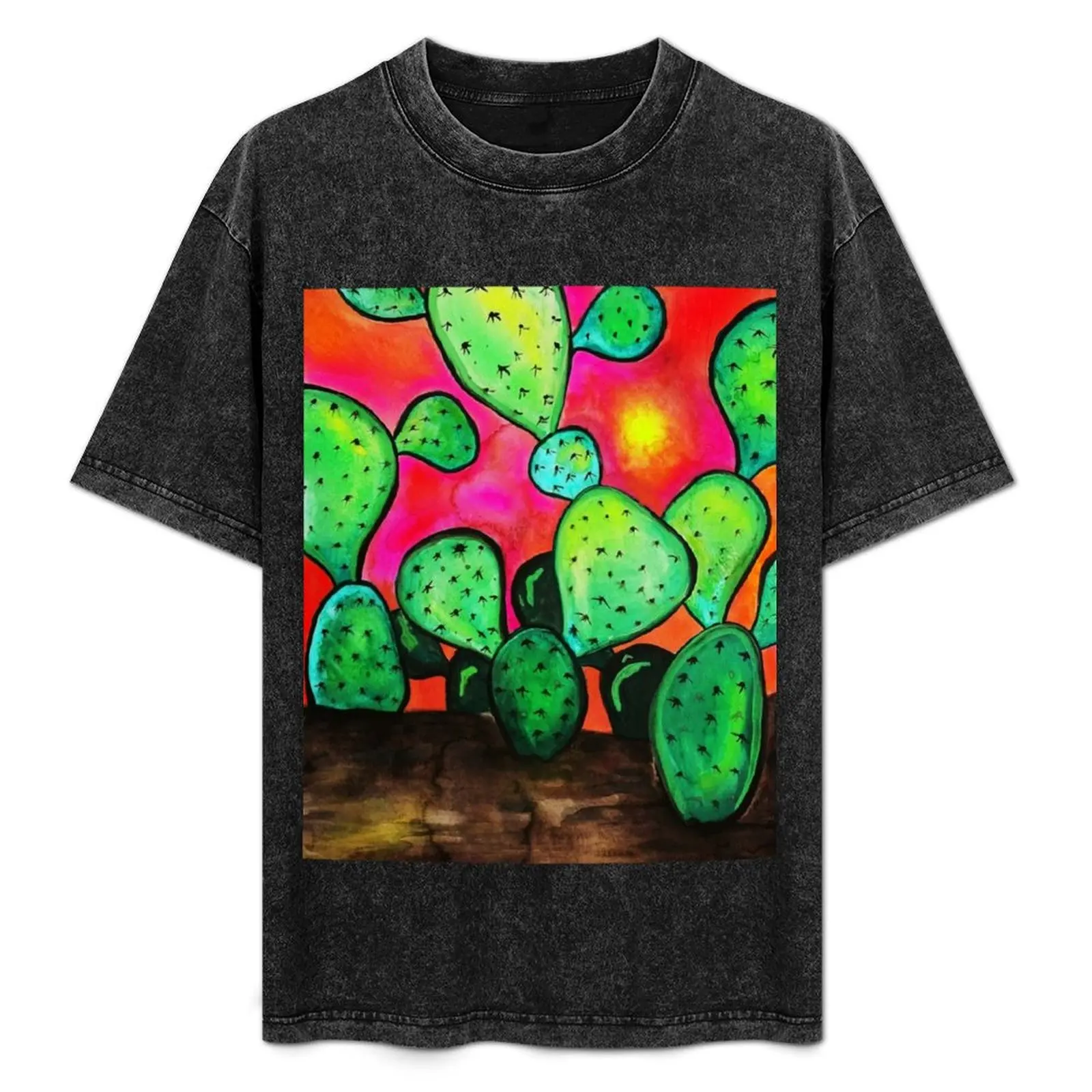 

Prickly Pear Cactus T-Shirt cotton graphic tees rapper graphic tees topping summer shirt mens vintage t shirts