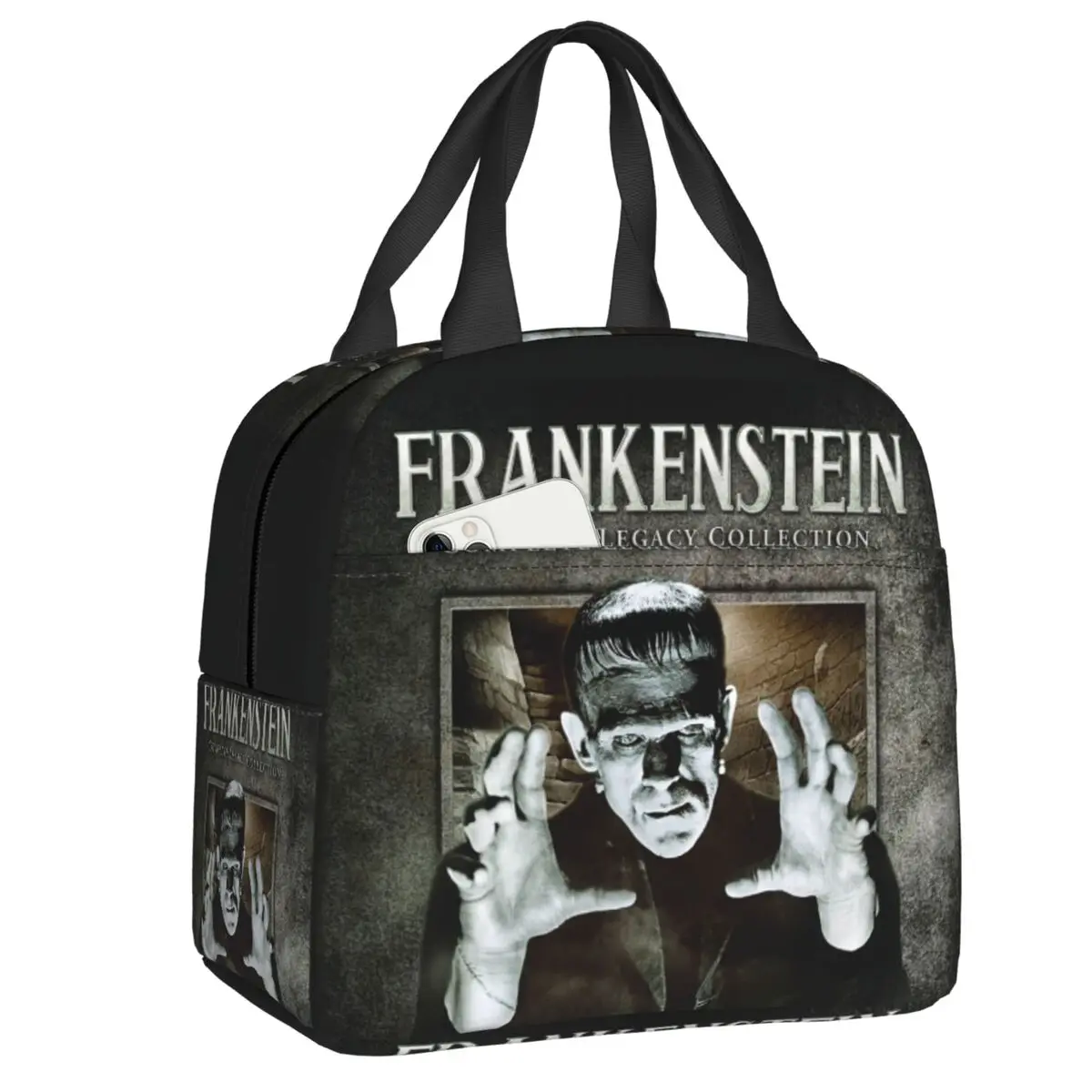 

Horror Film Frankenstein Monster Insulated Lunch Bag for Work School Leakproof Cooler Thermal Lunch Box Women Children Food Bags