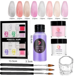 Dipping Powder Liquid Set with Base & Top Coat Activator Brush Saver 4-Step Dipping Powder System Liquid Kit Home DIY& Salon Use