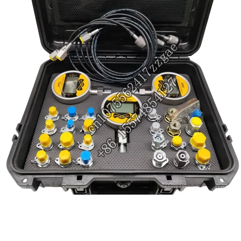 Hydraulic Pressure Gauge Universal Digital    Measuring   Testing Tool kit for Excavator repair