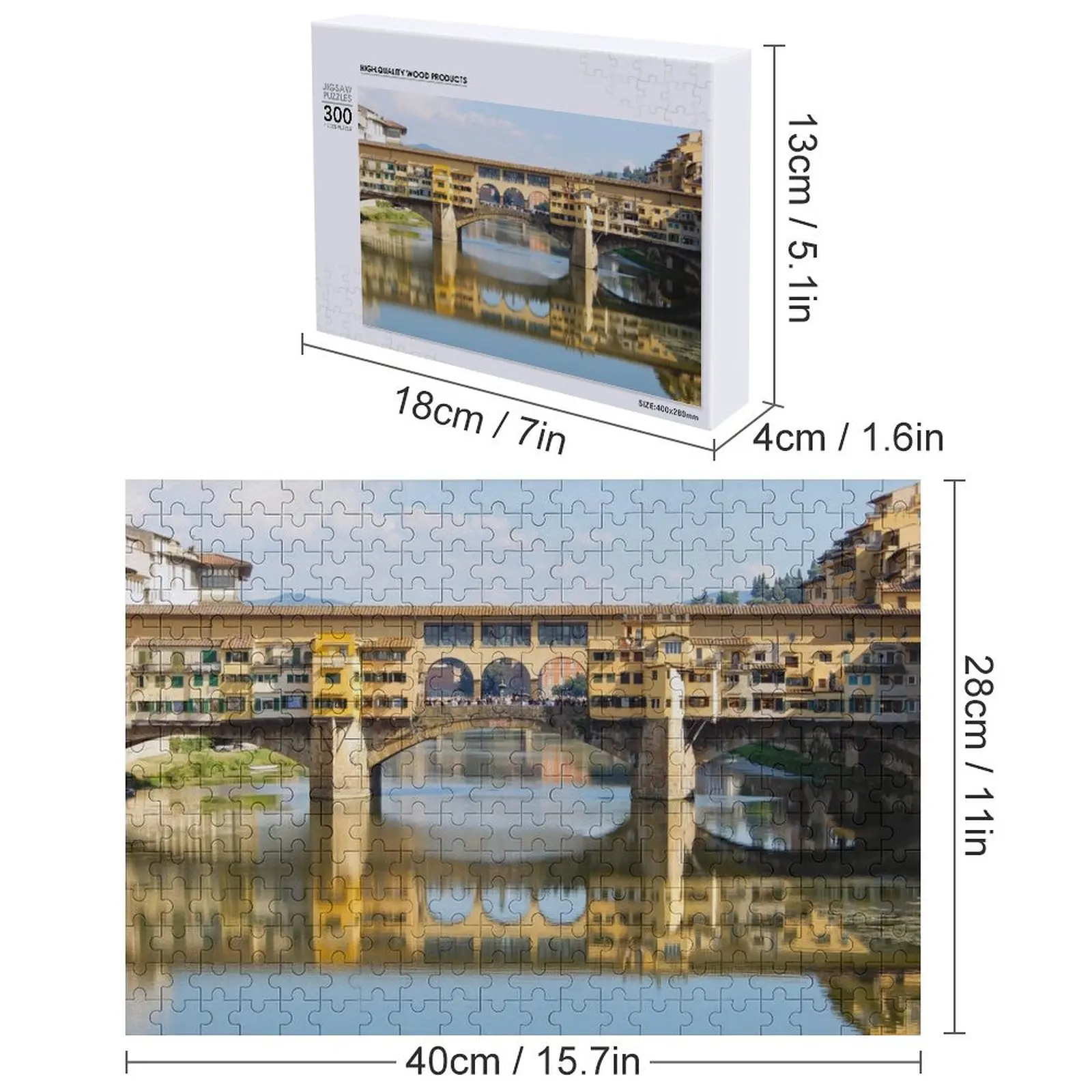 Ponte Vecchio - Firenze, Italy Jigsaw Puzzle Custom With Photo Game Children Puzzle