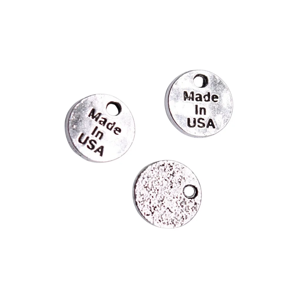 40pcs 9x9mm Antique Silver Color Made In Usa Charms Pendant DIY Hand Crafts Materials view 4