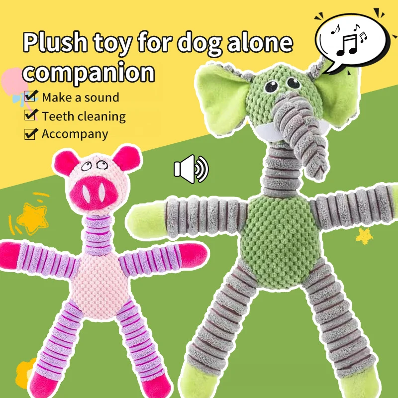 Dog Toys Squeaky Pet Plush Toys For Dogs Wear-Resistant Bite-Resistant Interactive Pet Stuffed Toy For Small Medium Large Dog