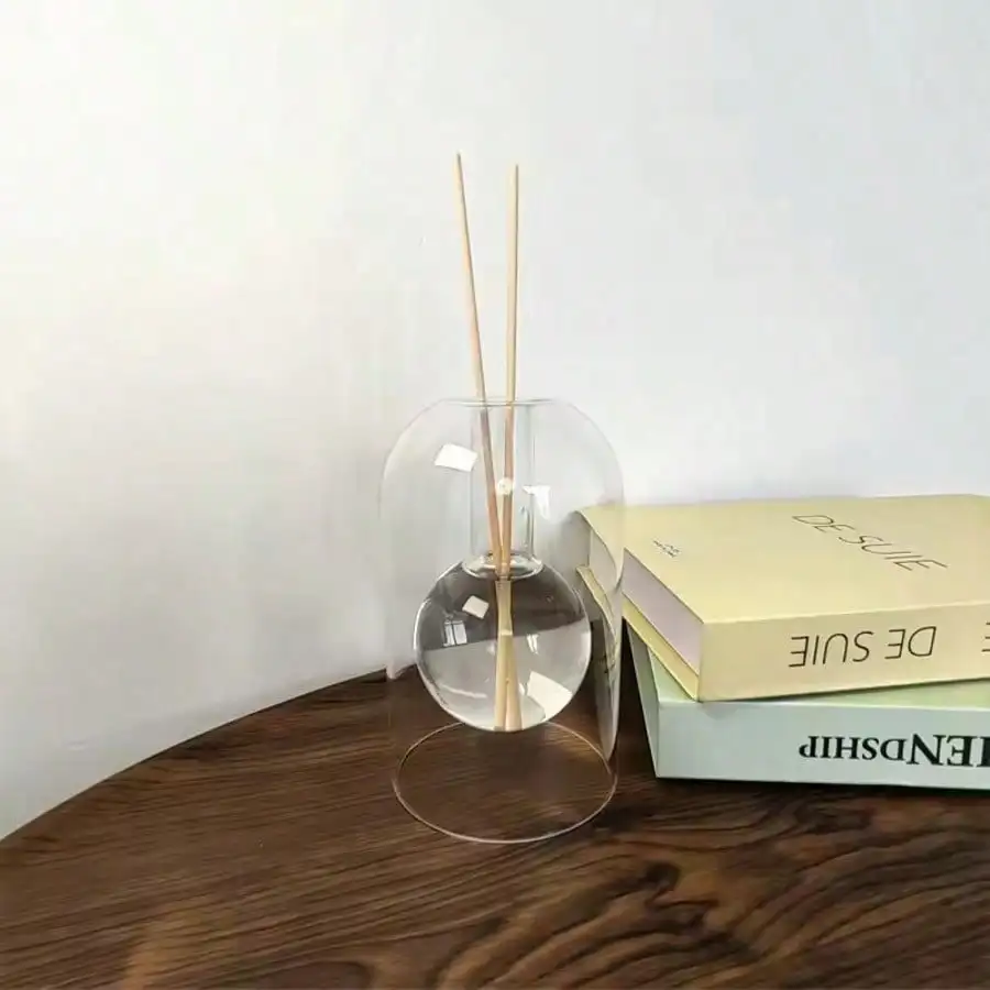 Minimalist High-End Double Layer Glass Aroma Diffuser, Flameless, Home Decor, Birthday & Graduation Gift