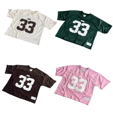 

Streetwear Y2K Mesh Jersey Quick Dry T Shirt Breathable Men Women Oversized College Sports Wear Unisex Football Training Wear