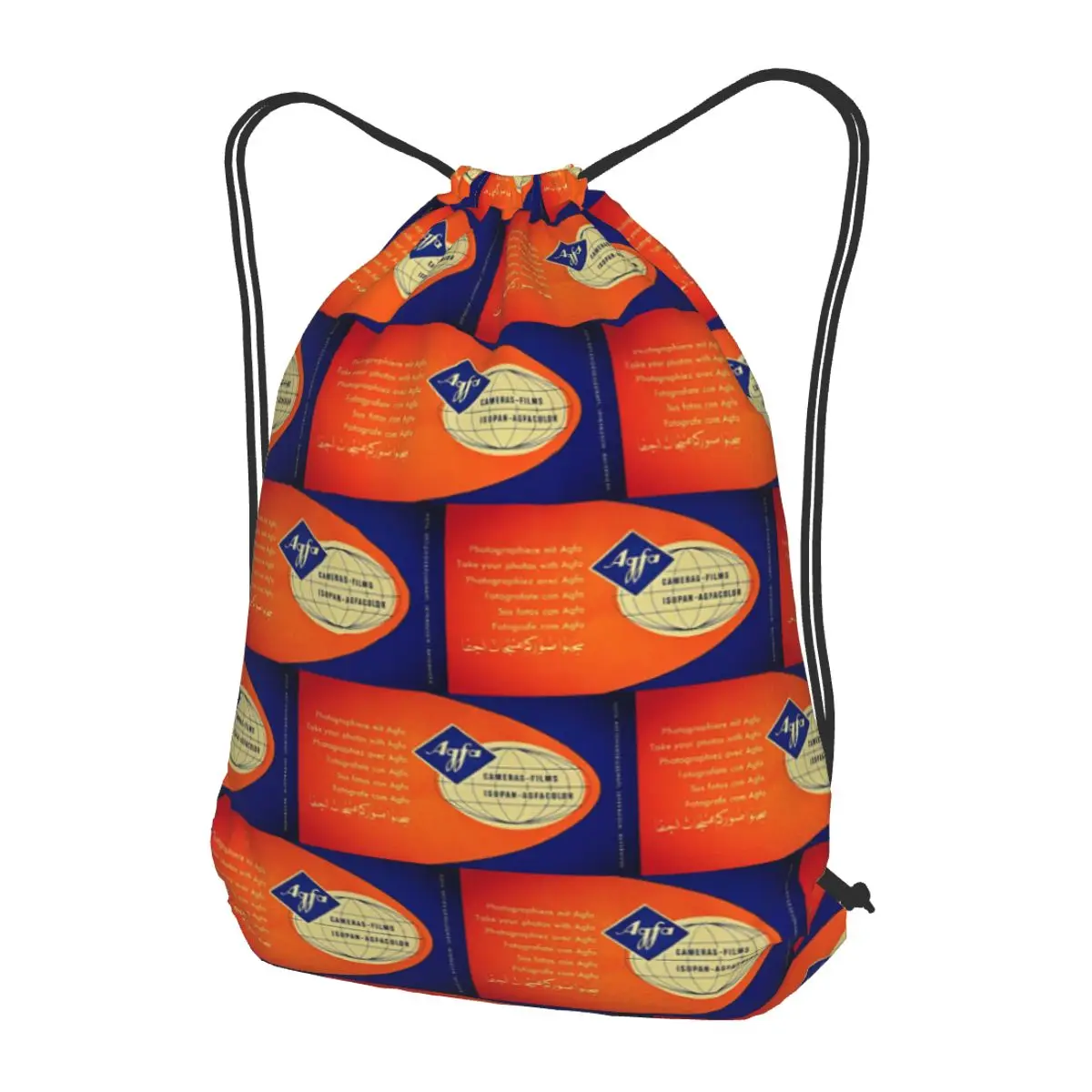 

Old AGFA Advertising From 1964. Retro Advertising Backpacks Fashion Drawstring Bags Sports Bag Book Bags for Man Woman Students