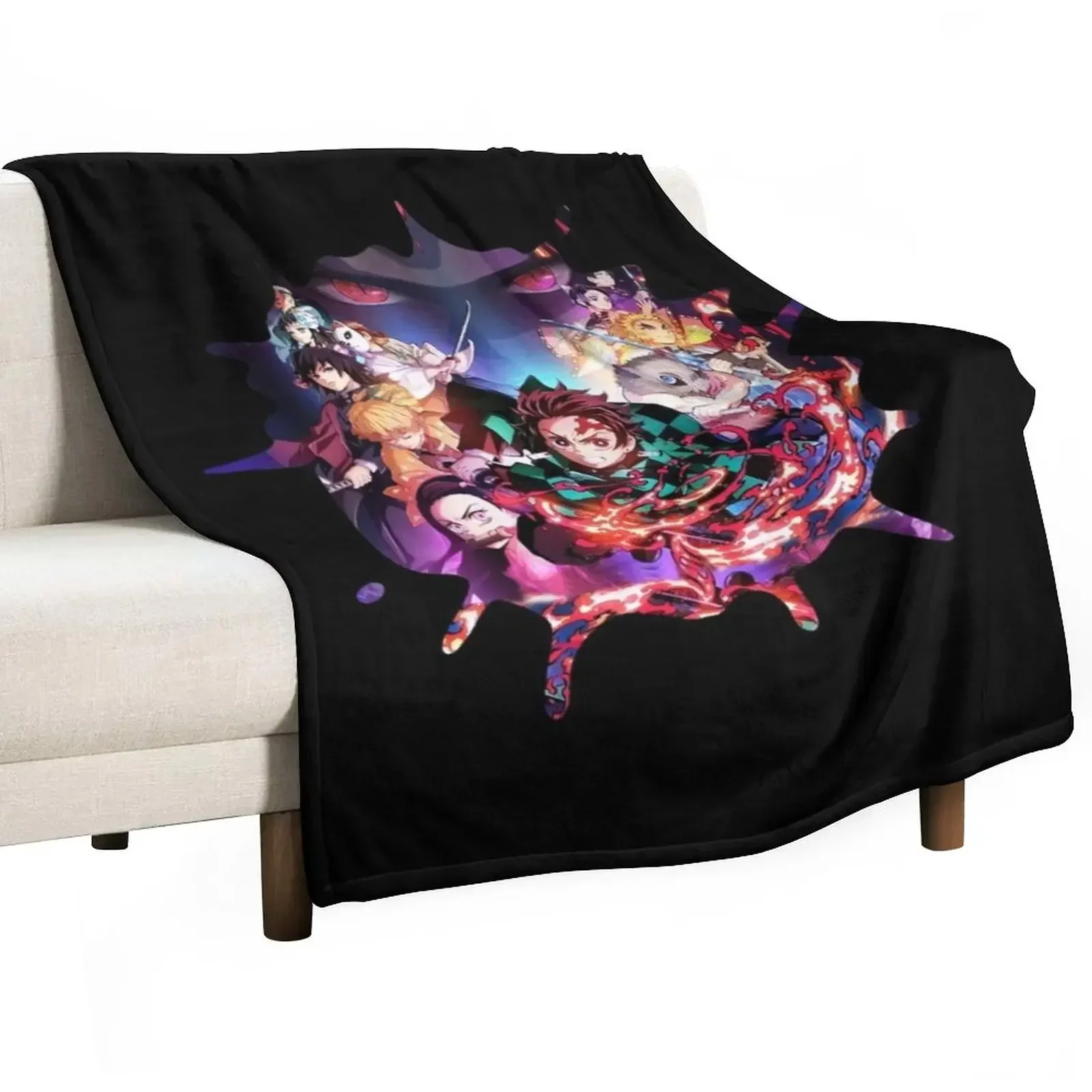 

Demon Kimetsu Slayer Adventure Anime Tanjiro Kamado Throw Blanket Kid'S Soft Beds For Decorative Sofa Blankets