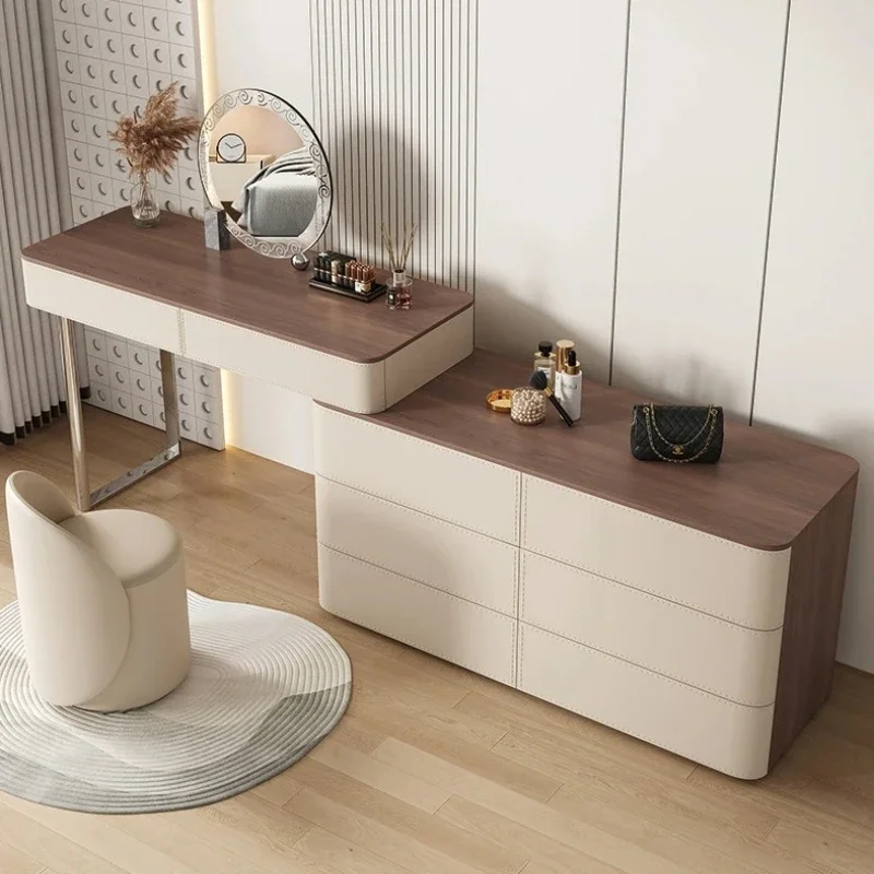 Small Distinctive Strong Walnut Dressing Table Adjustable Sleek Classic Creative Dressing Table Mesa Tocador Vanity Furniture