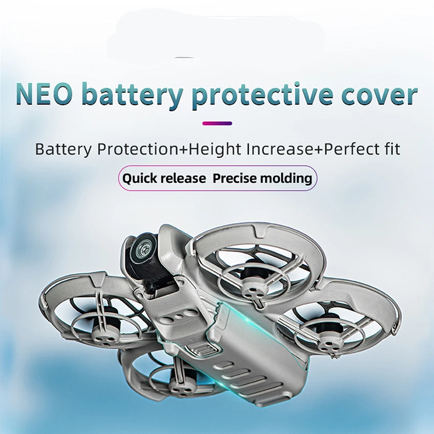 

1pc Lightweight Battery Protective Case Bottom Protector Landing Gear Body Color/Orange For DJI NEO