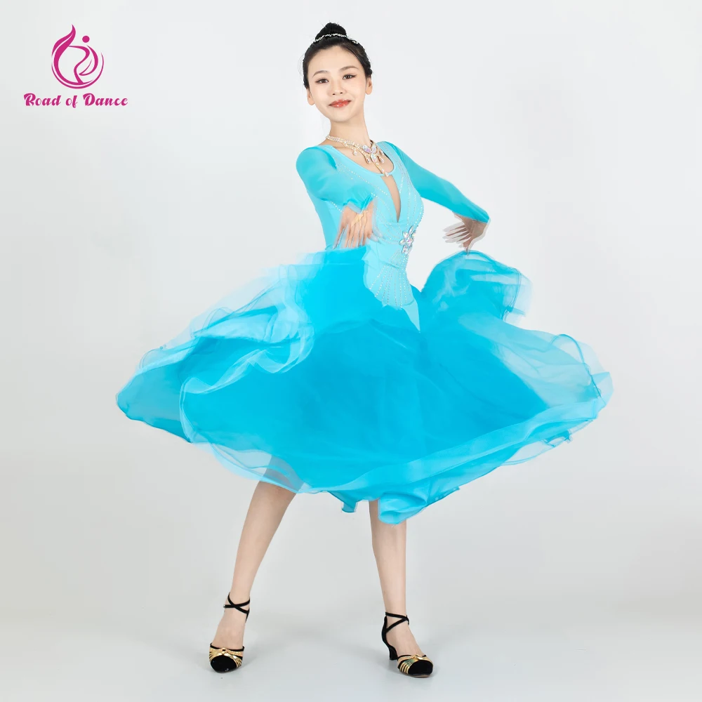 

2026 Modern Dance Costume Girl Ballroom Waltz Competition Dress Women Valsa Suit Wear Stage Clothes Sets Female Carnival Outfits
