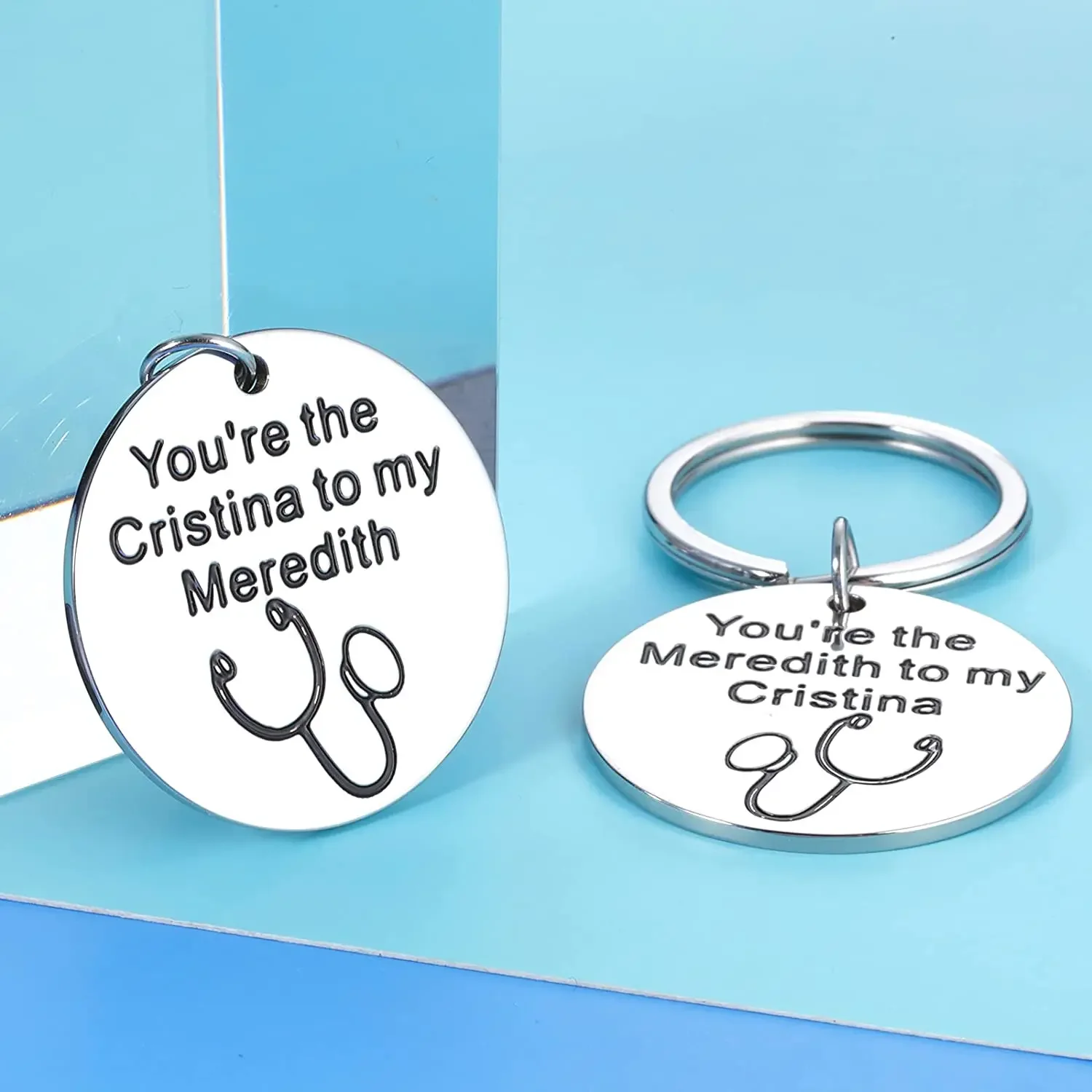 Best Friend Keychain Gifts for Women You're The Meredith To My Cristina Inspired Set Your Are My Person Gifts For Sister