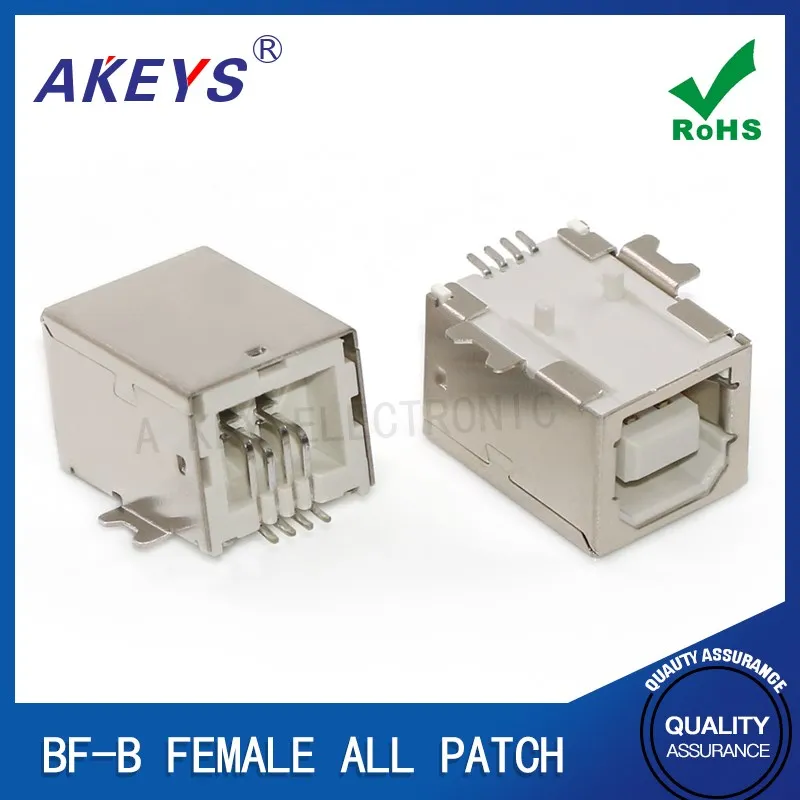 BF-B Female all Patch Square Mouth White Rubber Core 4 Feet Horizontal Patch D Type D Word Port Printer Data Cable Interface