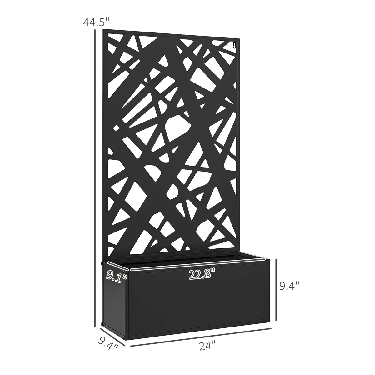 Garden Bed、 Galvanized Planter，Garden Bed with Privacy Pan Outdoor Raised Garden Bed Patio  with Planter