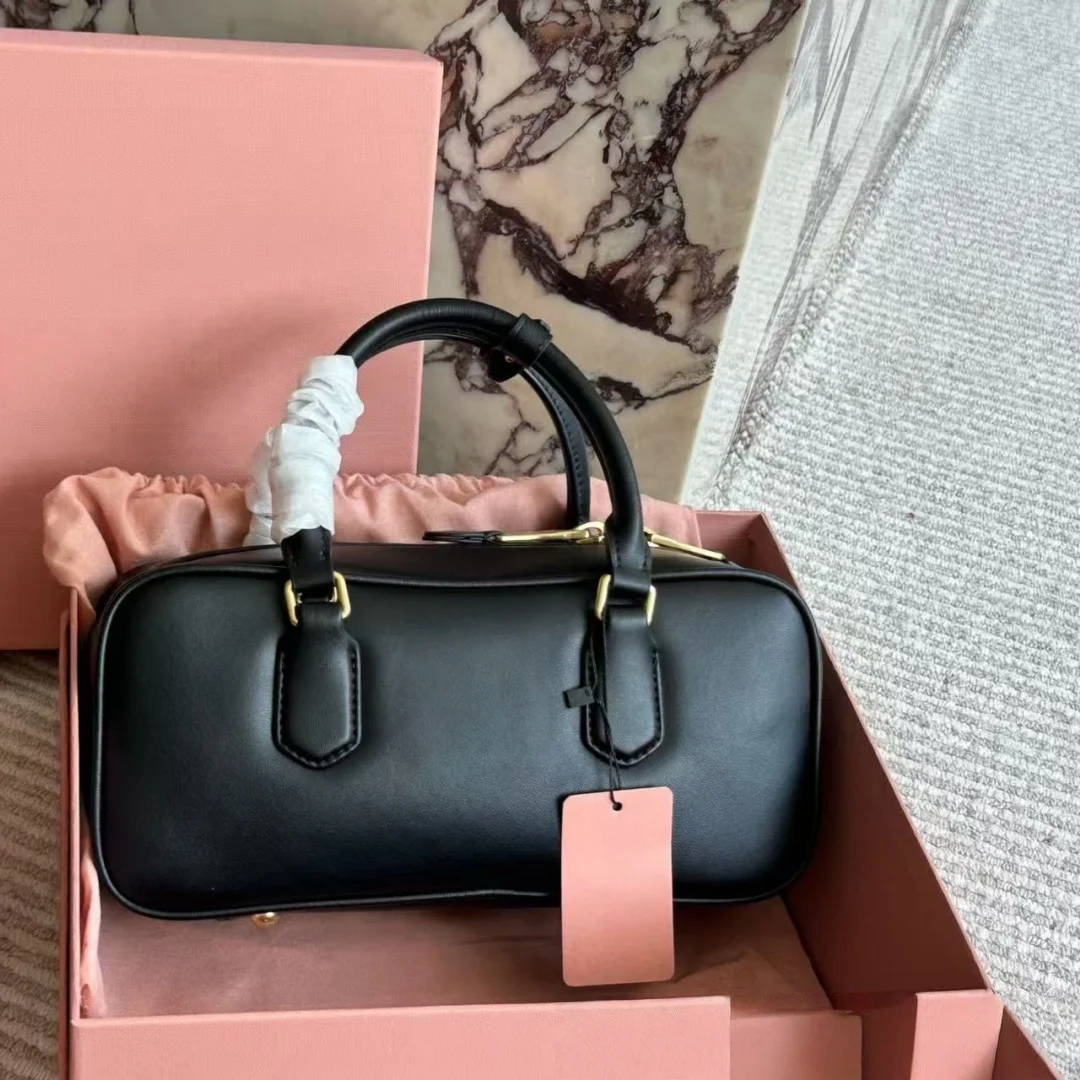 

High-quality Women's bags 2025 new retro bowling bag Boston pillow hand bill of shoulder slung online celebrity Bags for women
