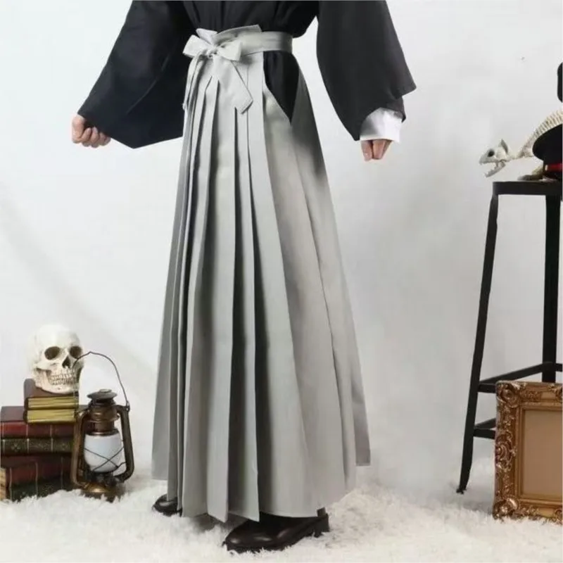 

Japanese Traditional Kimono Men's Trousers Kendo Iaido Taido Aikido Jodo Ryu-te Kyūdō Pants Cosplay Clothes