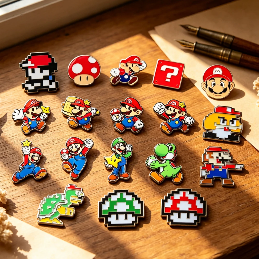 8/18pcs Japanese Anime Game Figure Enamel Pin Cartoon Dinosaur Brooch For Backpack Fashion Lapel Badges Jewelry Gift for Friends