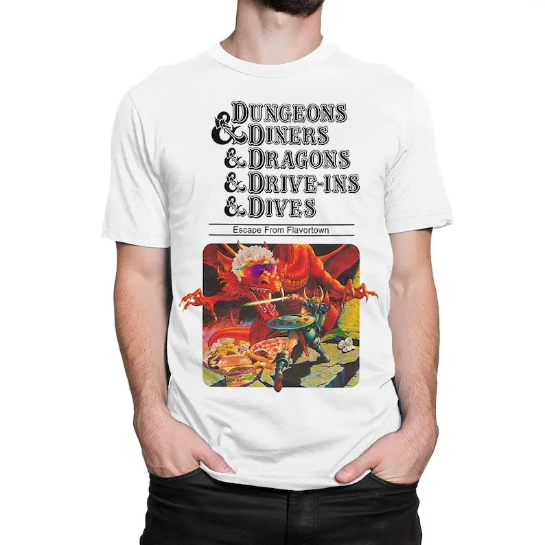 Dungeons and Dragons Diners Funny T-Shirt / D&D DnD Shirt / Men\'s Women\'s Sizes (wra-122)