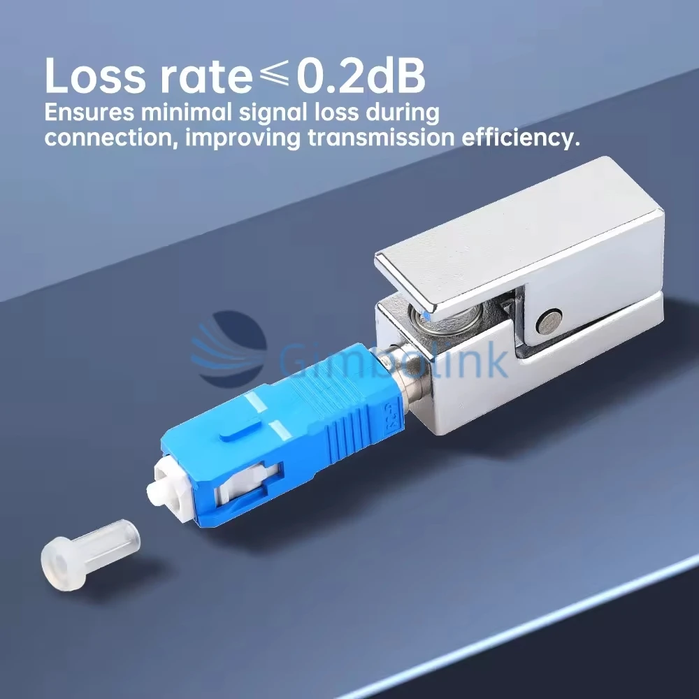 SC/UPC Bare Fiber Adapter Sc Square Shape Bare Fiber Optic Adapter FTTH Fiber Connector Flange for Optical OTDR Test Coupler