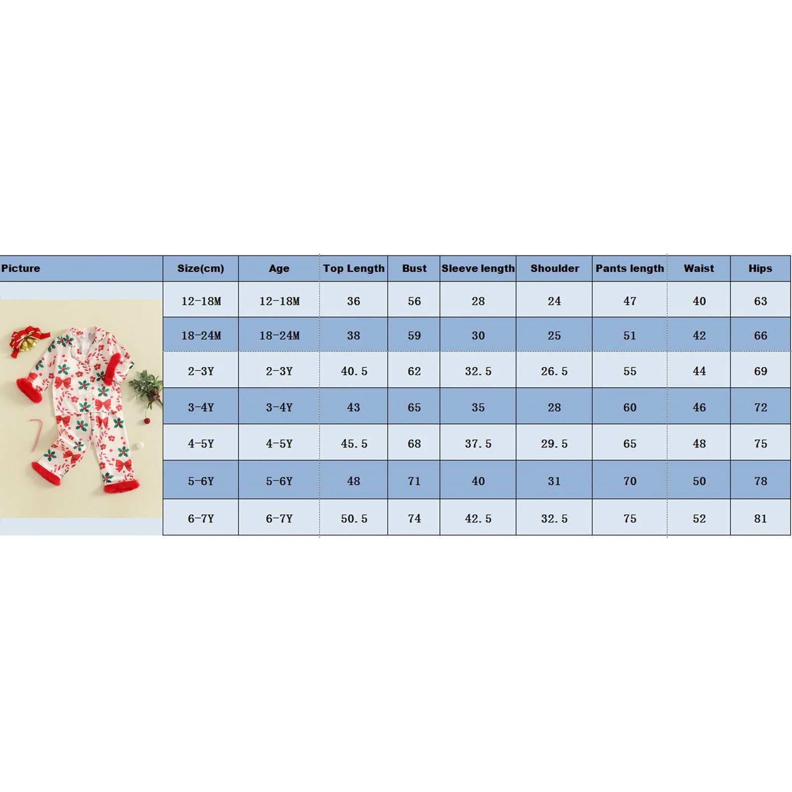 FOCUSNORM 0-7Y طفل أطفال فتاة عيد الميلاد بيجامة من الساتان الملابس مجموعة قصب الحلوى القوس طباعة التلبيب كم طويل زر أسفل بانت #5