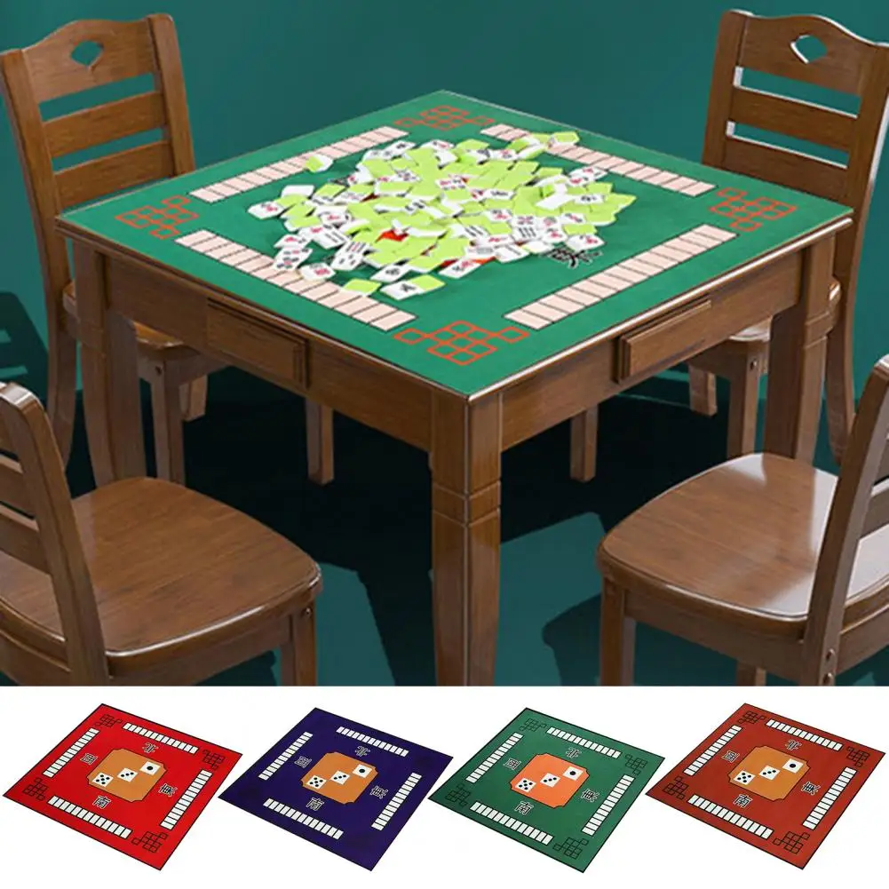 Durable Mahjong Tablecloth Washable Mahjong Mat Strong Water Absorption Noise Reduction Mute Mahjong Table Mat Poker Cloth