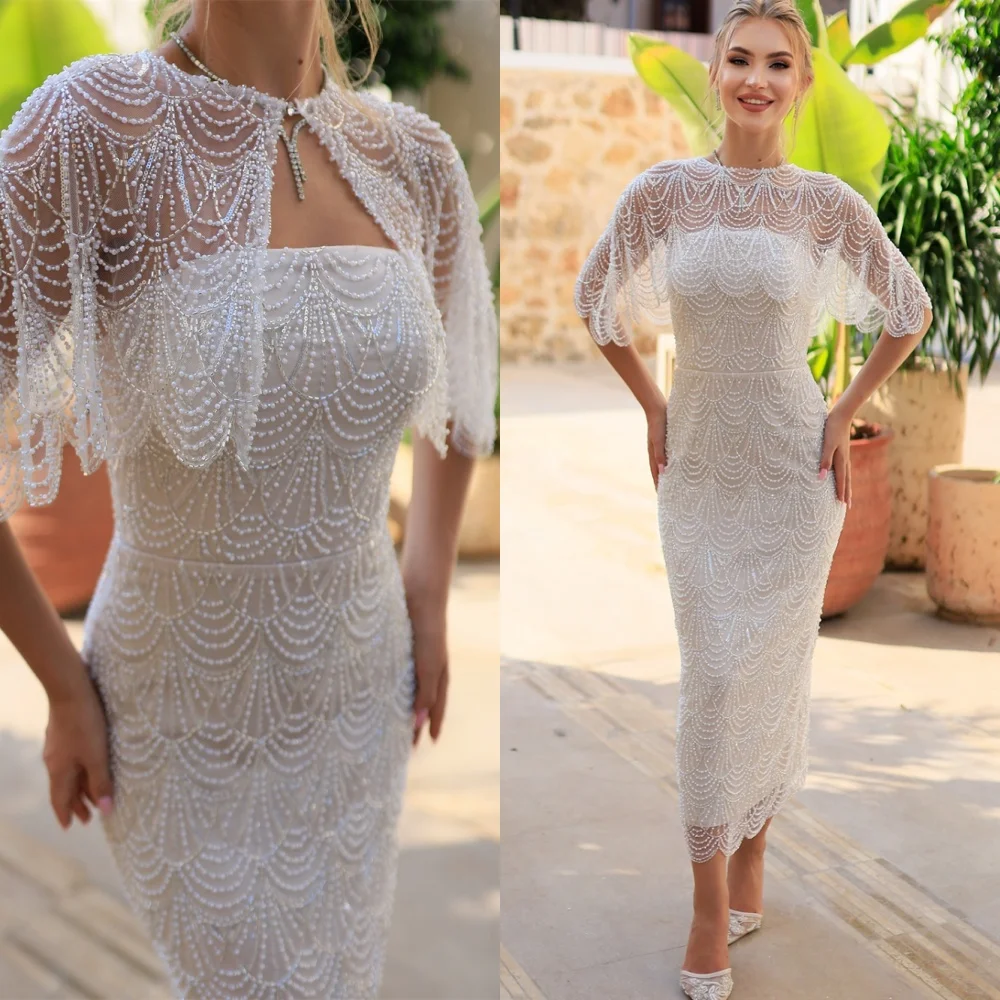 

Customized Luxury White Evening Dress Exquisite Strapless Sleeveless Celebrity Gowns High Quality Special Occasion Gowns