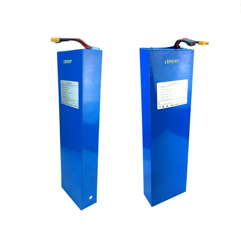 48V 12800mAh Lithium ion Rechargeable Battery Pack 13S4P 12.8Ah, Built-in High-power Balanced BMS 0-800W