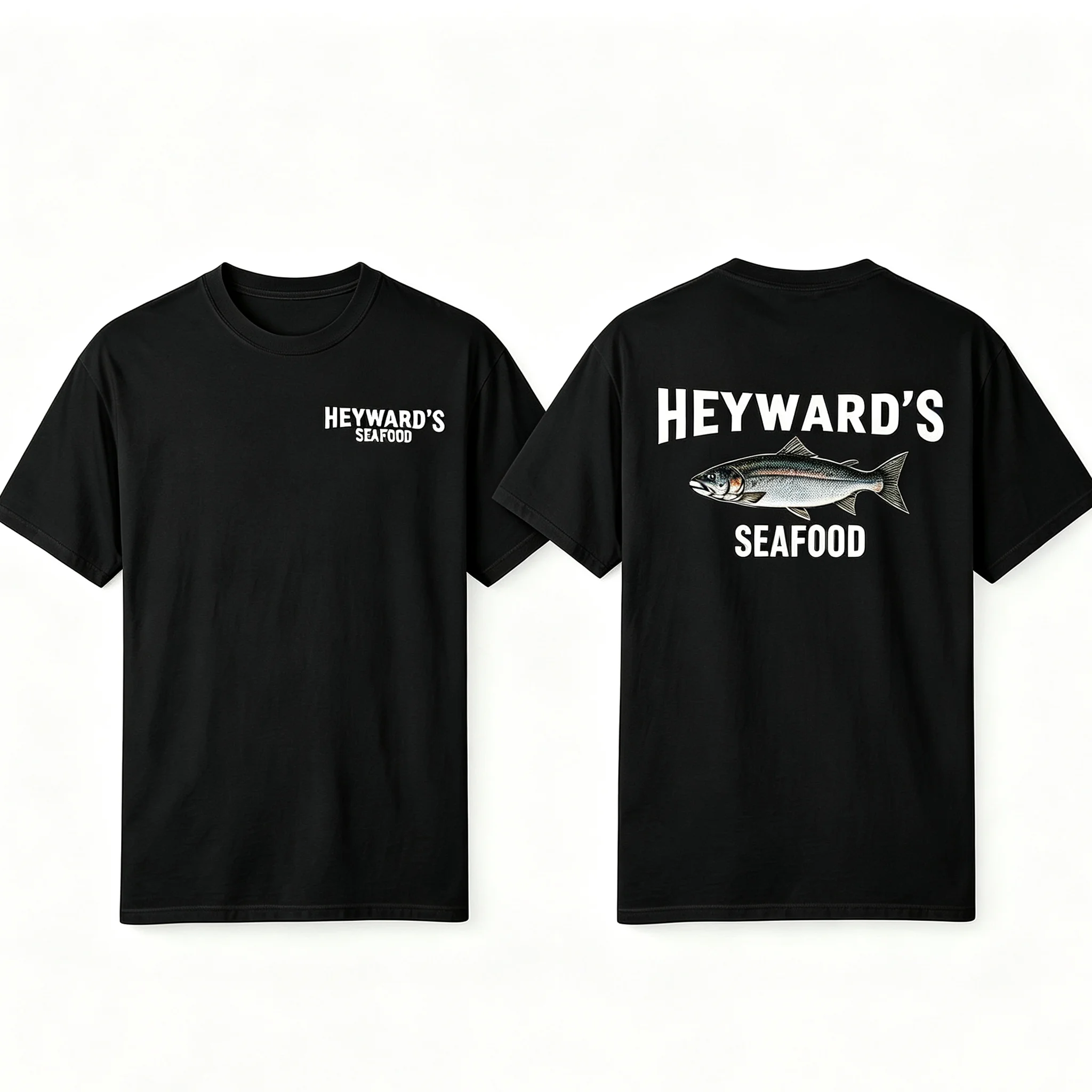 Heyward's Seafood Vintage Logo Cotton T-Shirt Inspired By Outer Banks TV Show 2026 Final Season Final Beach Adventure Sitcom Top