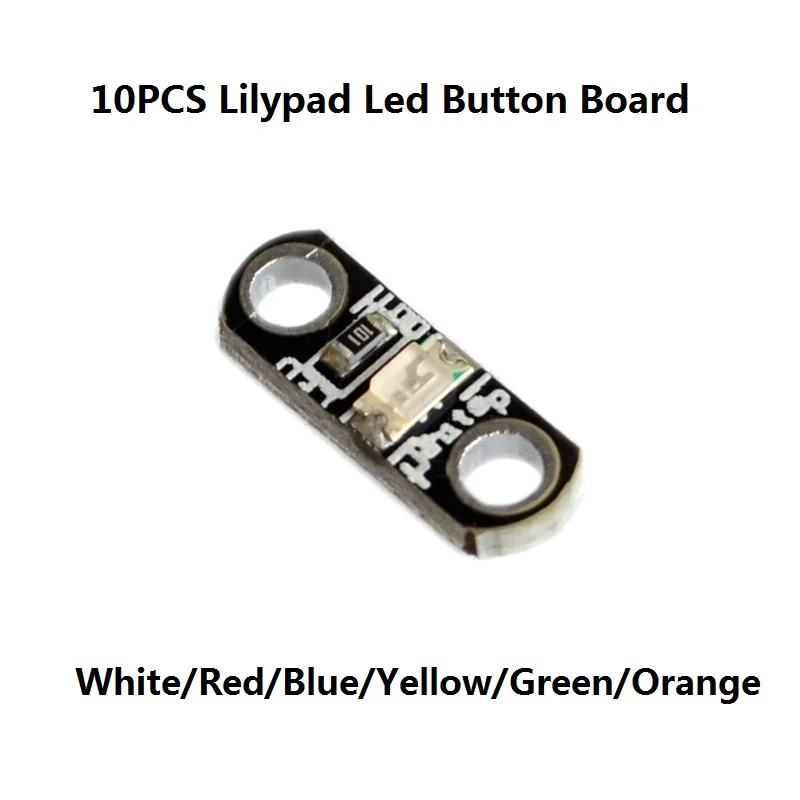 10pcs/lot Lilypad Led Button Board Instantaneous Button Switch-on Intelligent Full-color Module