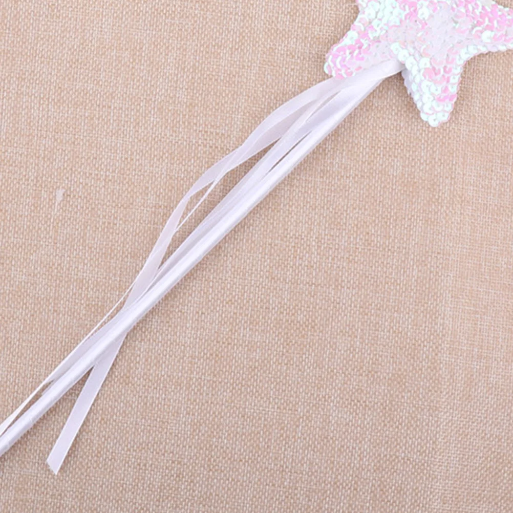 Varitas de hadas con diseño de corazón de pentagrama, Material seguro blanco, varillas para fiesta de cumpleaños para niños, varita de pentagrama, varita de hadas, 3 uds.