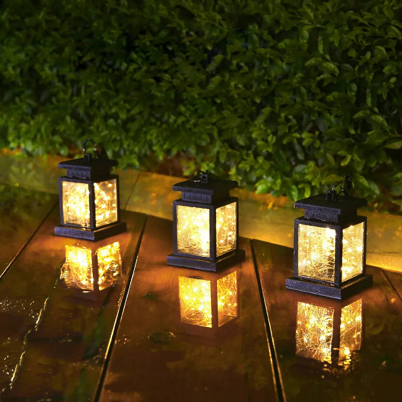 Olar Palace Lantern Outdoor Solar Lights Lawn Landscape Hanging Atmosphere Candle Lamp Floor Yard Garden Decor view 5