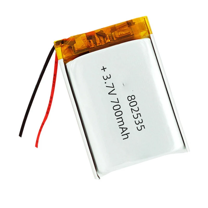 2/5/10/20 Pcs 3.7V 700mAh 802535 Lithium Polymer Ion Battery 2.0mm JST Connector