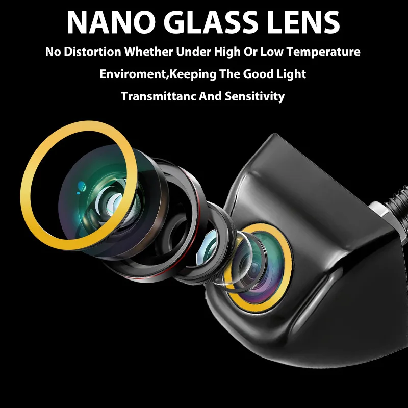 Universal AHD CVBS 170 ° Fisheye Auto-Rückfahrkamera, HD-Nachtsicht, wasserdichtes Rückfahrobjektiv mit Schraube im koreanischen Stil – Detail 9