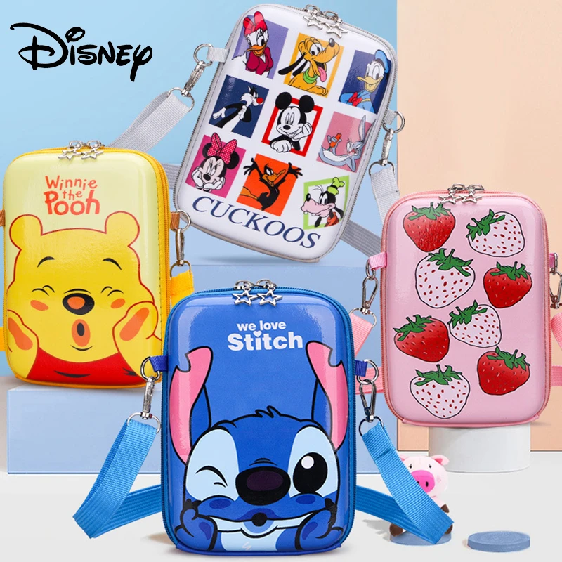 Fashion Disney Stitch Backpack for Children Mickey Minnie Mouse Shoulder Bag Baby Boy Girl Kindergarten Primary Coin Bag Toys