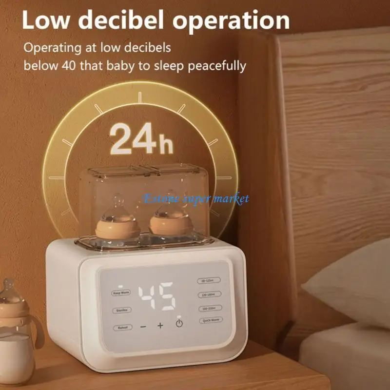 090B Family Friendly คู่เครื่องอุ่นขวดนม 280W ประสิทธิภาพสูงเครื่องอุ่นนมทารกสำหรับหลายทารก Feeding ความต้องการ