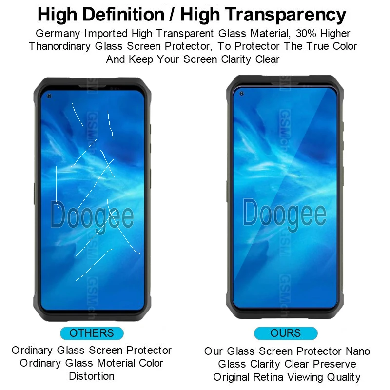 2-1Pcs Glass For Doogee V20 N10 N20 N30 N40 X90 X93 X95 X96 Pro Cover Film On For Doogee V 10 20 N 30 40 X 95 96 Glass