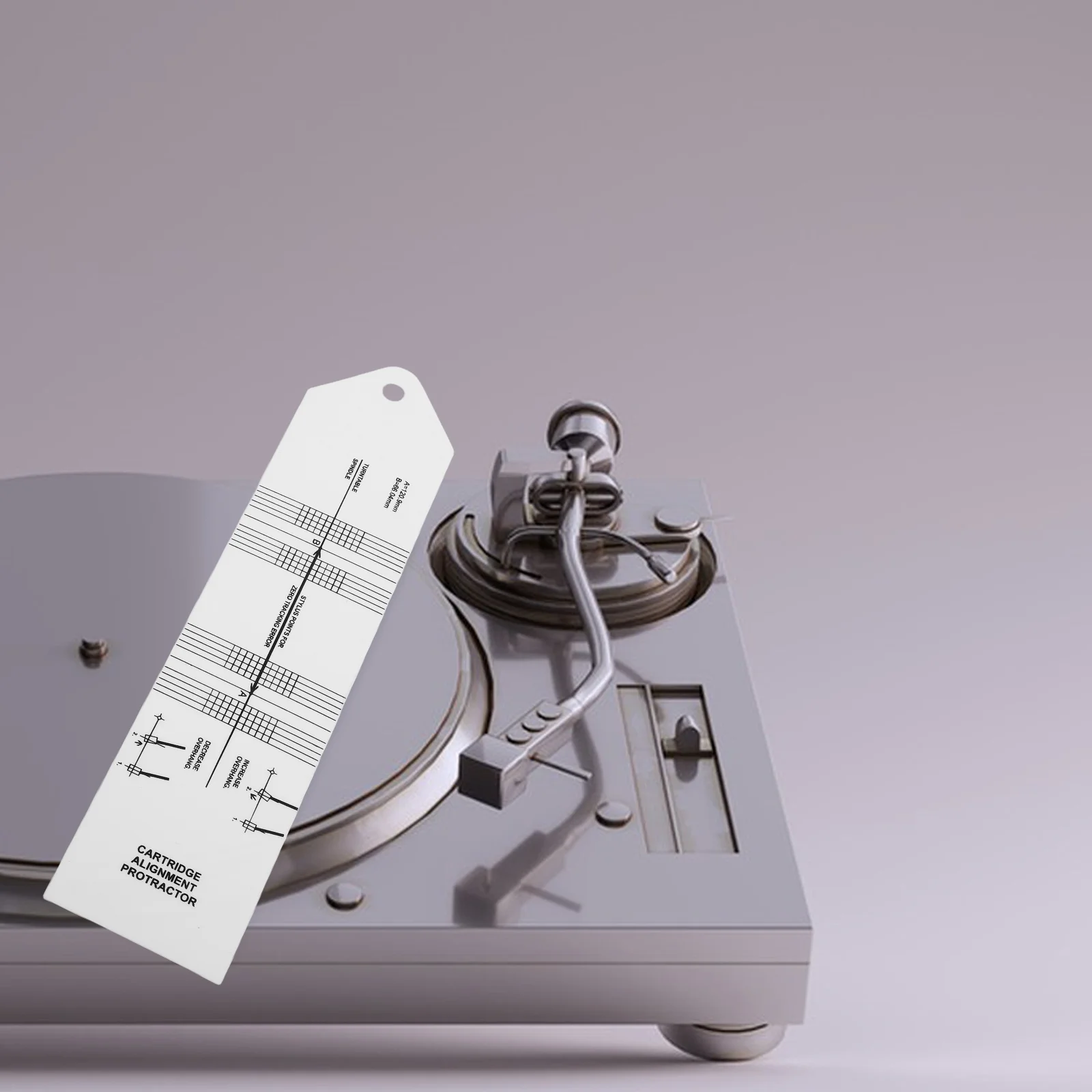 

Vinyl Cartridge Calibrator Phonograph Adjustment Tool Record Player Alignment Protractor Turntable Tonearm Gauge Calibration