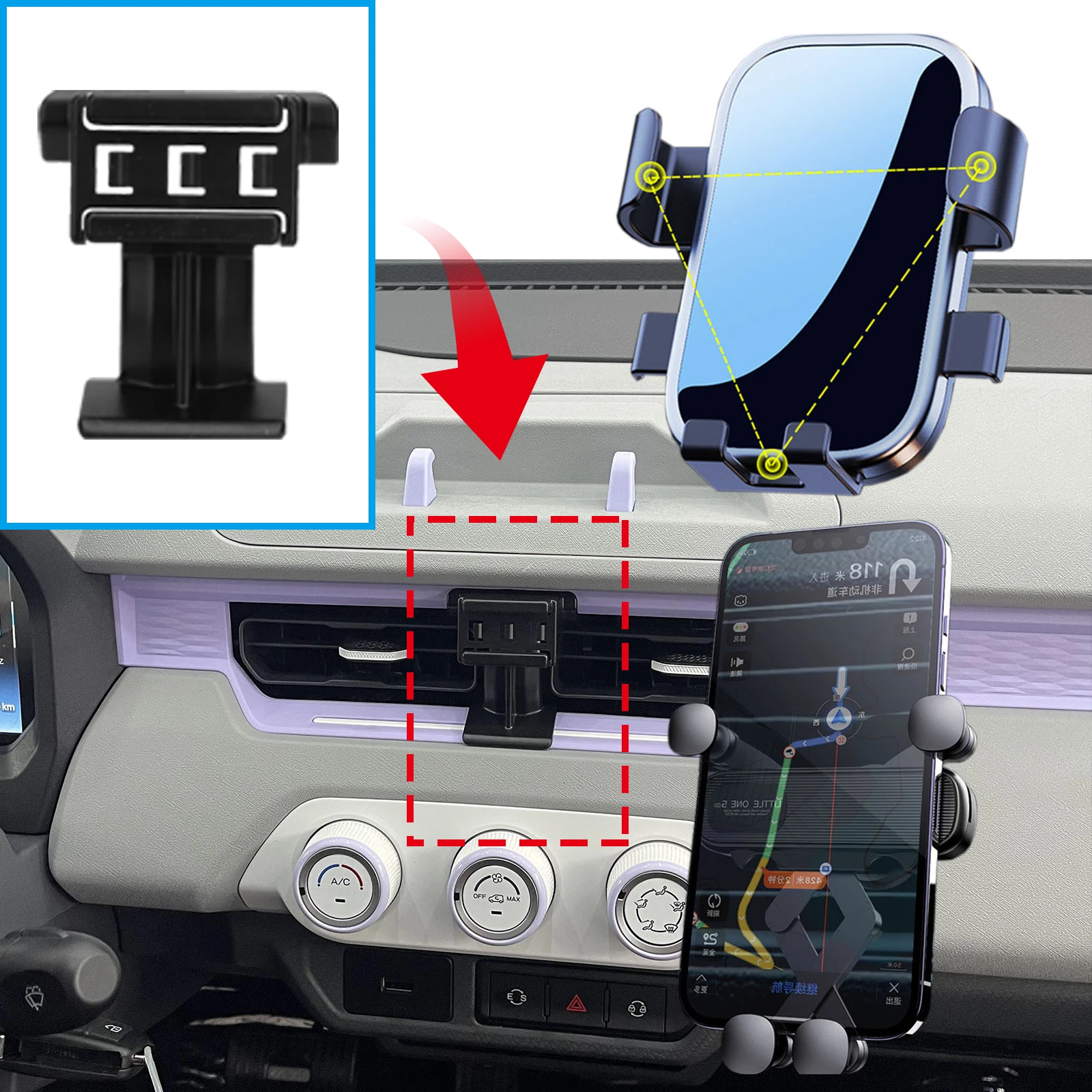 อุปกรณ์เสริมรถผู้ถือโทรศัพท์มื - Qq Phone Accessories บทวิจารณ์และราคา