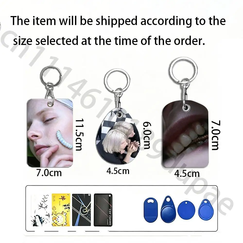 A-AURORA T-The Moth Tapes Protective Printed Leather Card Case Metal Keychain Accessory