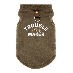 TROUBLE MAKER High Quality Pet Dog Clothe Dog Coat Winter Dog Pet Jacket Vest Cozy Warm Pet Outfit Clothing Small Medium Dogs