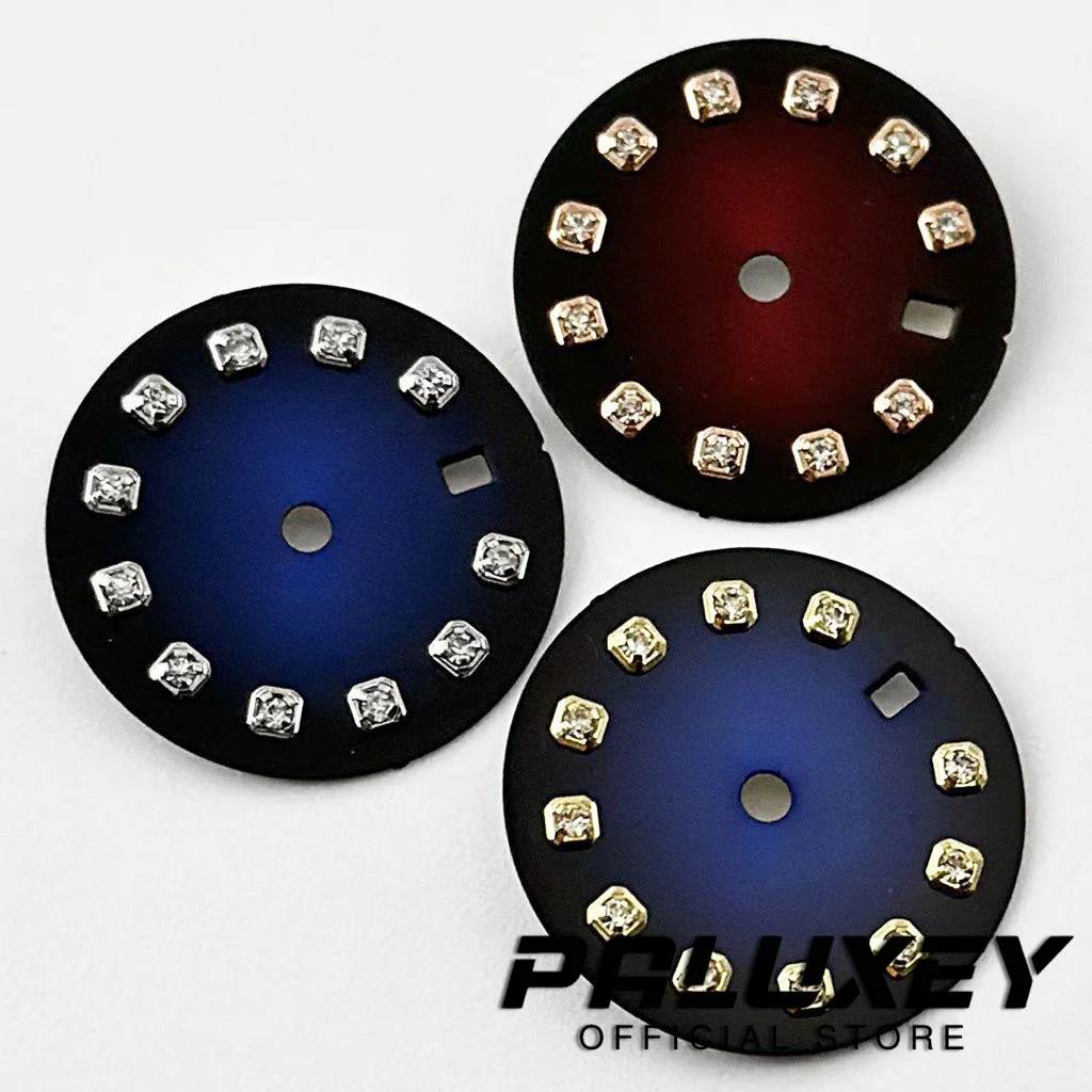 NH05 20.5 มม.สีดําสีขาวสีเขียวสีฟ้าสีน้ําตาลสีเทานาฬิกาสําหรับ NH05 NH06 นาฬิกาใบหน้าเปลี่ยนชิ้นส่วน