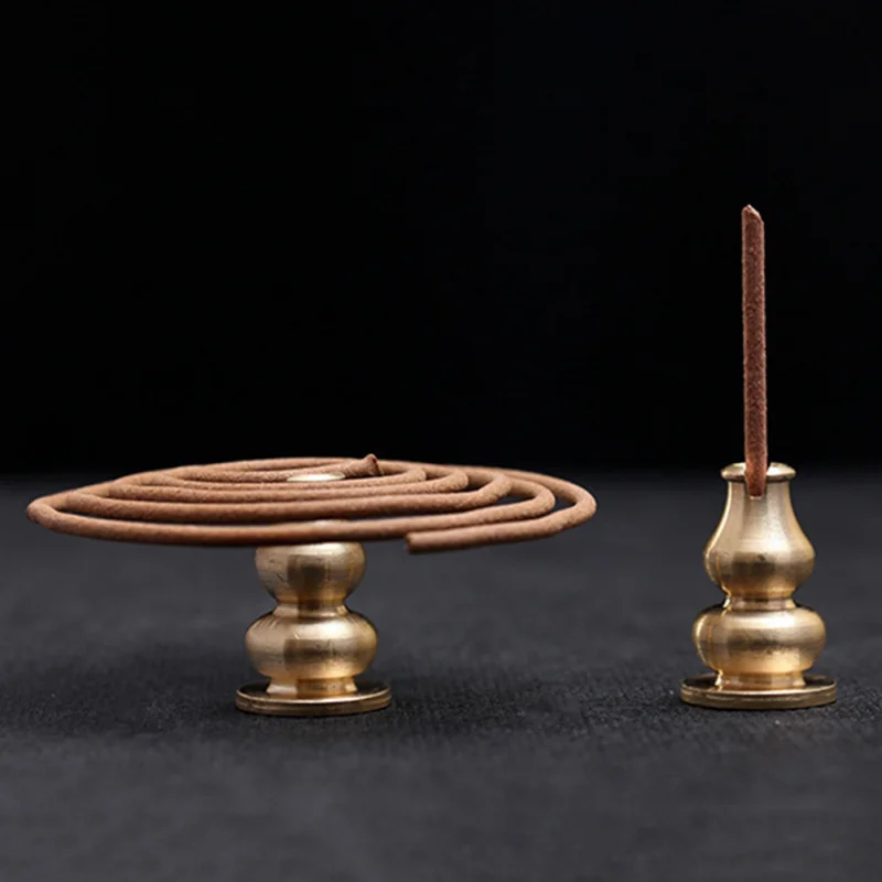 Pure Copper Mini Gourd Incense Stick High Incense Plug Copper Incense Holder Incense Sticks Coil Incense Burner Censer