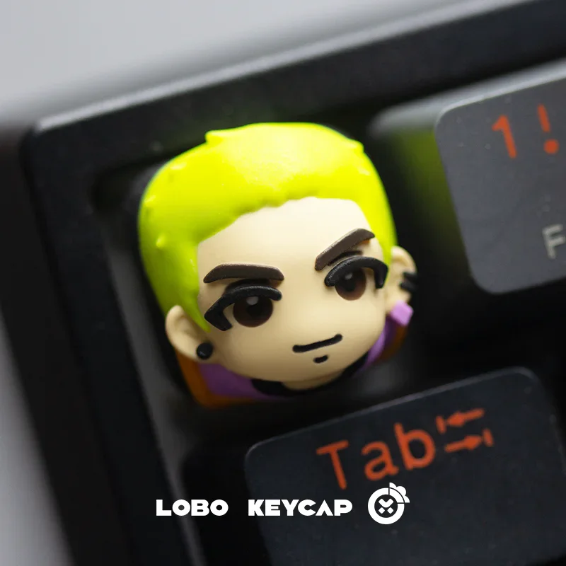 Valorant Theme Personalized Design Resin Art Keycaps Ornament Collection Keyboard Display Gift for Boy Game Peripheral Accessory