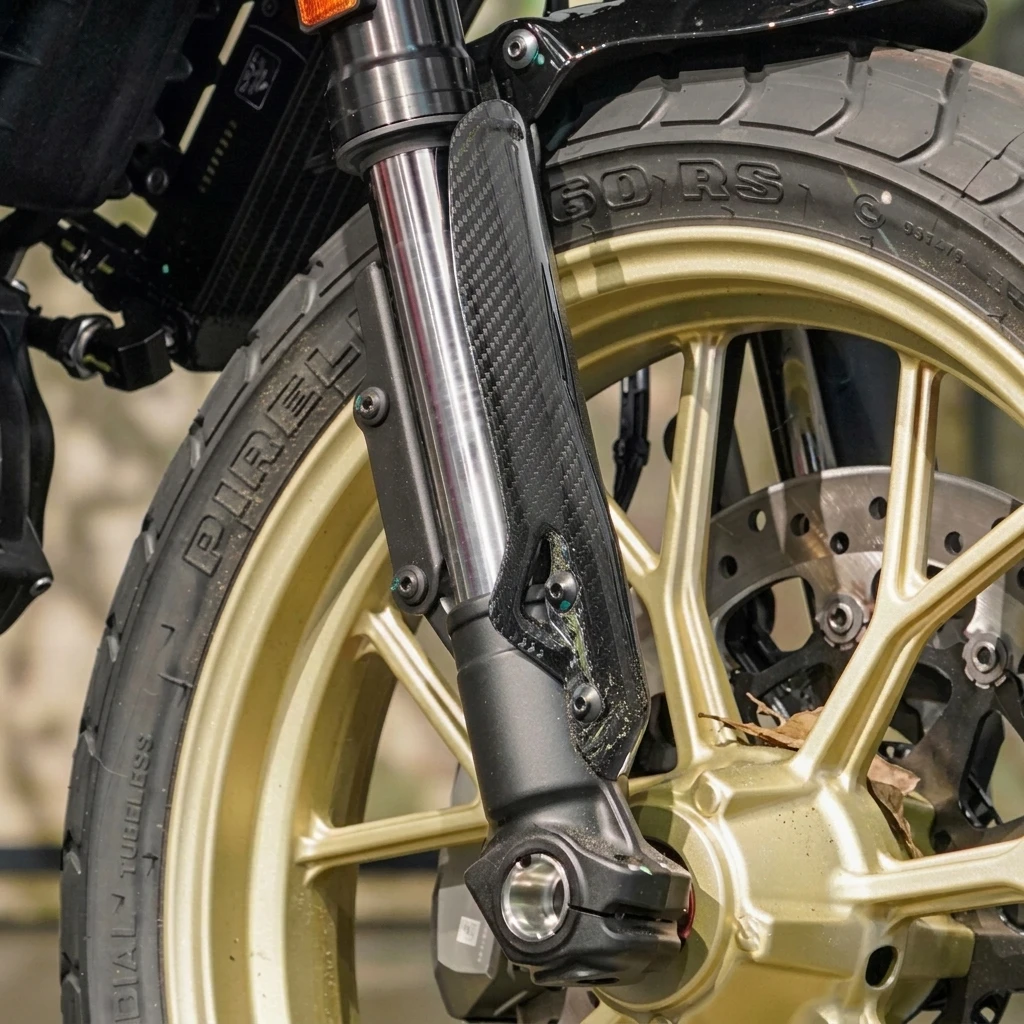 Carbon Fiber Motorcycle Front Shock Absorption Protection Cover for Ducati Scrambler 800 2015-2026