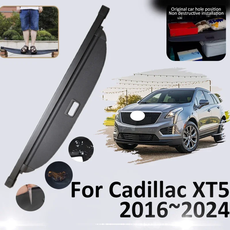 

Car Trunk Cover For Cadillac XT5 2016 2017 2018 2019 2020 2021 2022 2023 2024 Organizer Retractable Security Shield Accessories