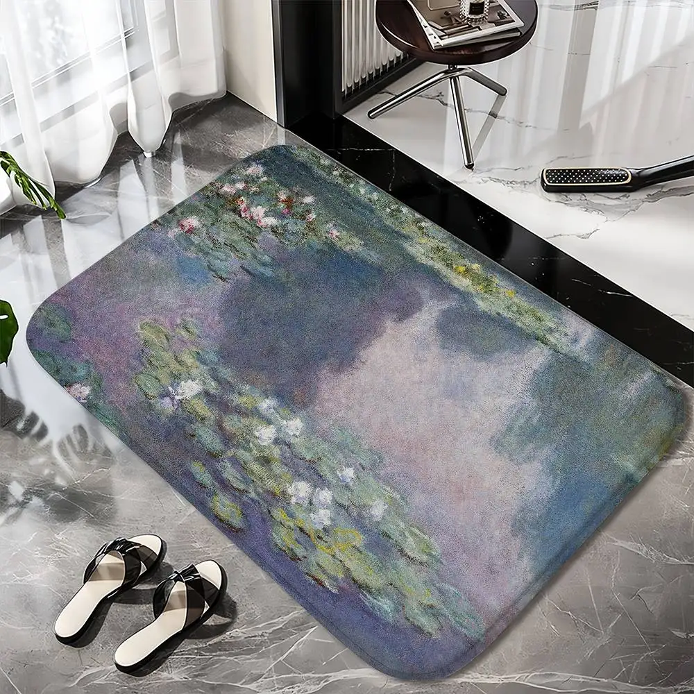 

Claude Monet Floor Mat Printed Large Carpets Room And Bedroom Carpets Bathroom Anti Slip Door MATS Small Carpets